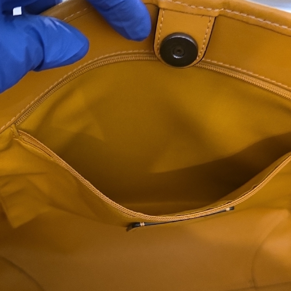 Coach Brown Tote with Yellow Accents - Picture 4 of 11